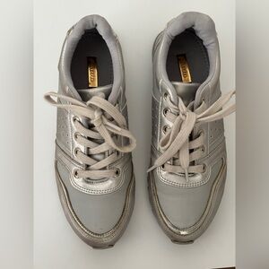 Silver Metallic Sneakers